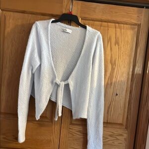 Hollister Cream Tie-Front Cardigan